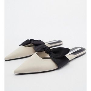 Zara mules with bow